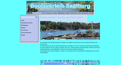 Desktop Screenshot of bootsverleih-saalburg.de